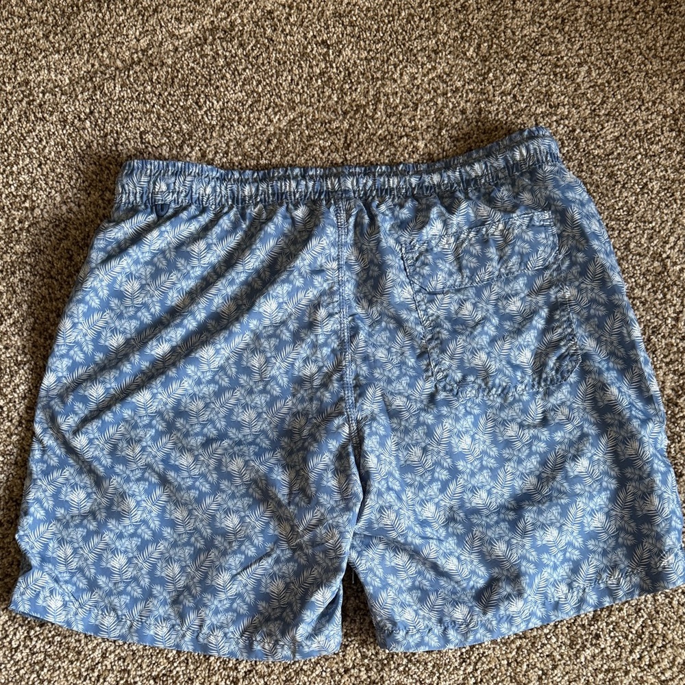 Slate & Stone Blue Floral Swim Trunks - Picture 3 of 4